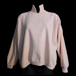 Vintage Soft Peach / Pink Preppy Pullover 100% Cotton